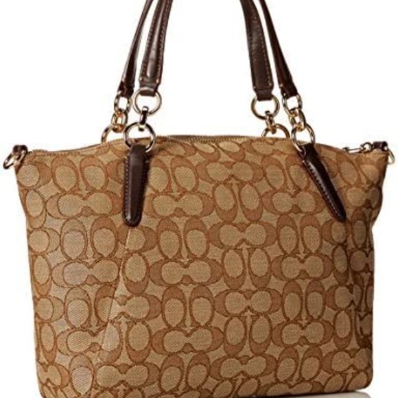NEW WITH TAGS COACH WOMEN'S SMALL KELSEY SATCHEL KHAKI/BROWN BELOW $275 RETAIL - Picture 5 of 9